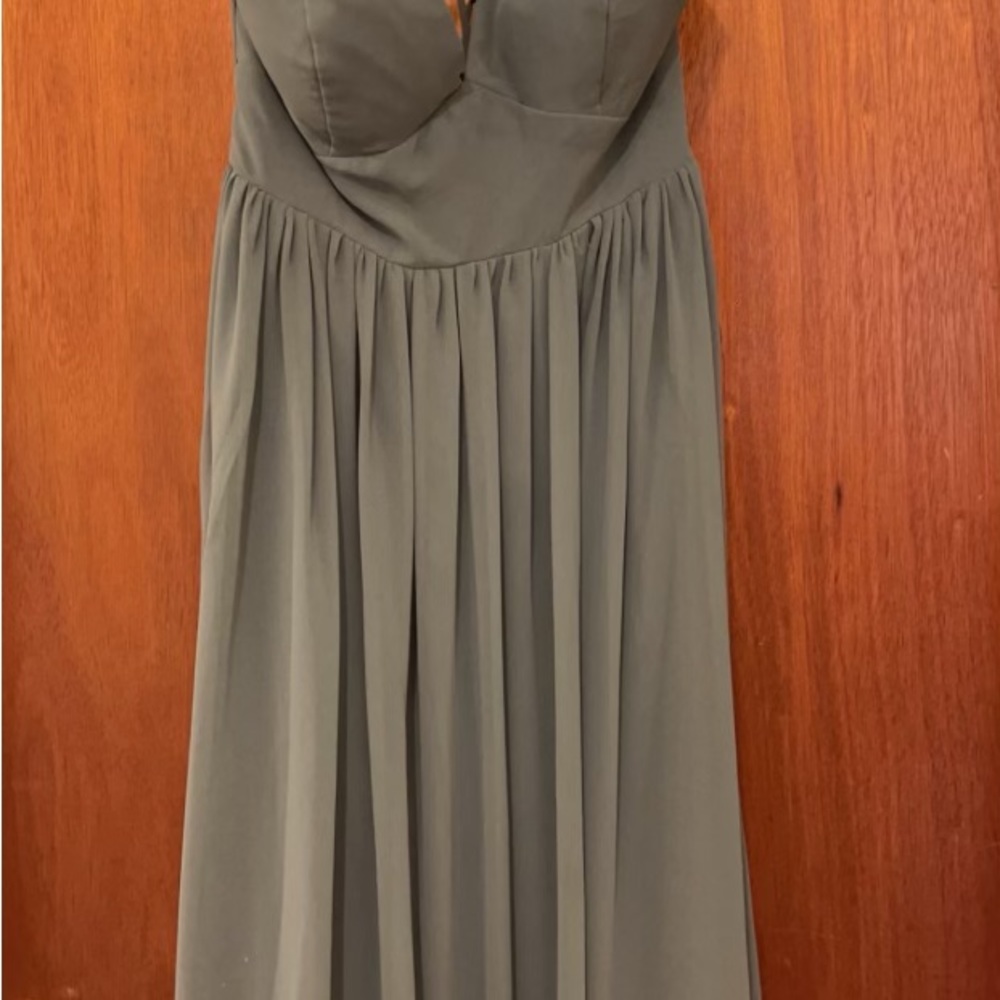 Azazie dress eucalyptus